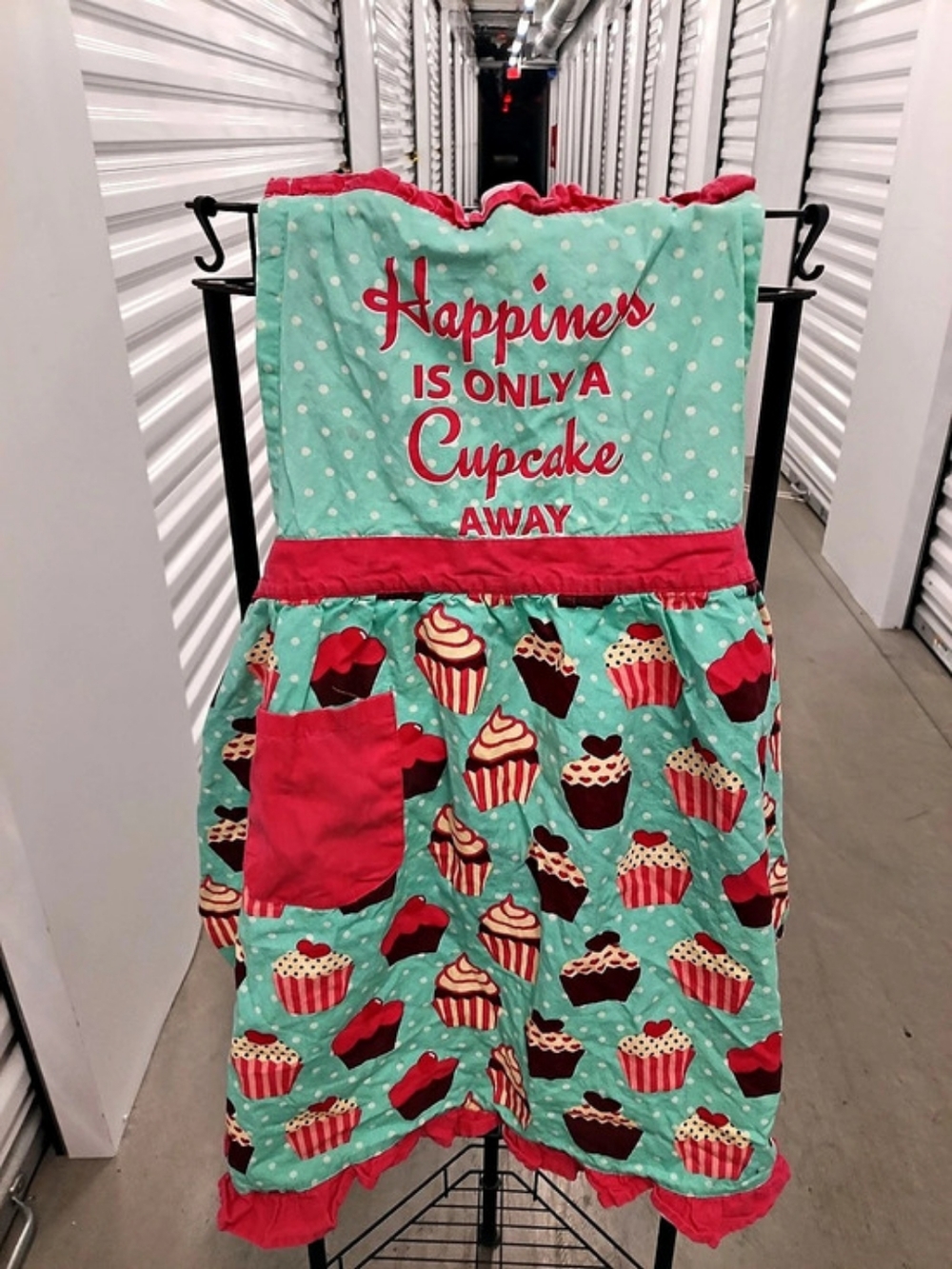 Pantry Happiness is Only a Cupcake Away Pantry Apron Green & Red